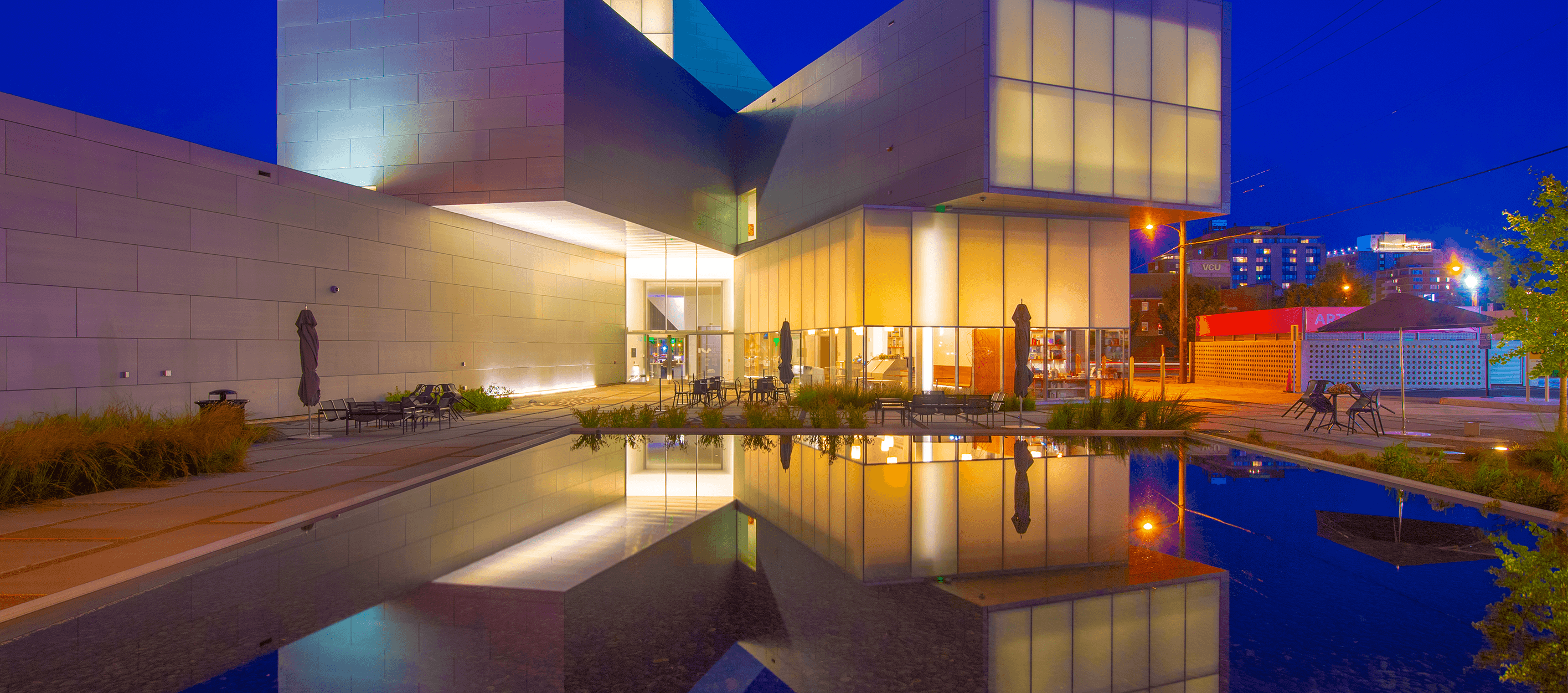 Institute for Contemporary Art at night